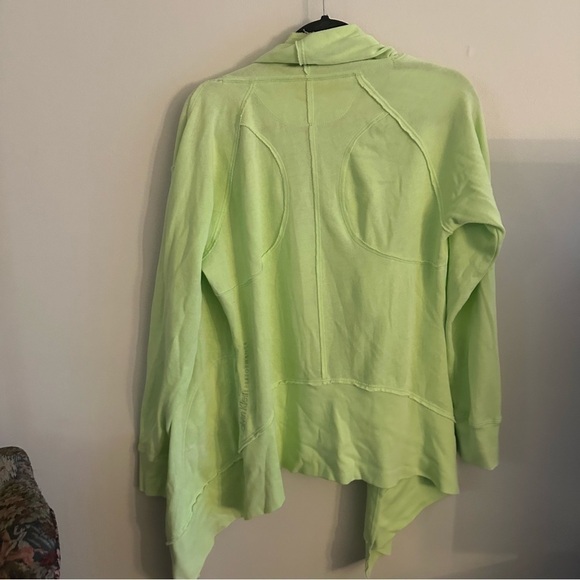 Large Calvin Klein Performance Fly Away Cascading Cardigan Mint Open Front - Picture 5 of 11